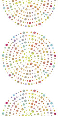 Colorful floral vertical seamless pattern over white background