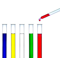 Reagenzgläser und Pipette