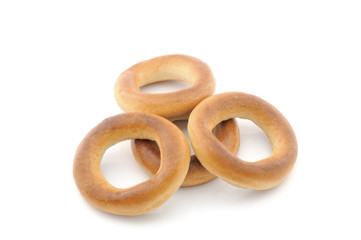 Bagels isolated on white background