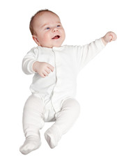 Baby boy dressed in white