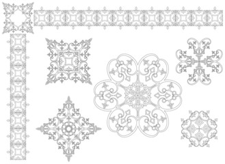 Set of beautiful vintage designs vector eps 8