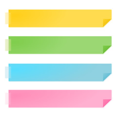 Obraz premium yellow and green paper notes