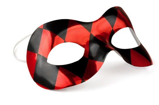Red and black carnival mask