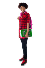 Fototapeta premium Teen college student ready to attend college