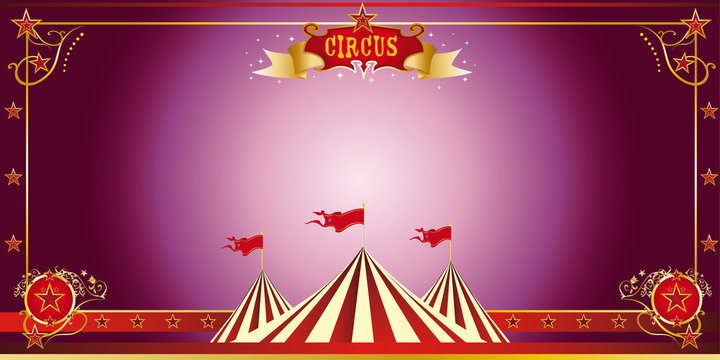 Circus Purple Invitation