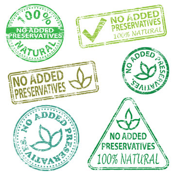 No Added Preservatives Stamps