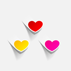 valentine heart in the form of a sticker