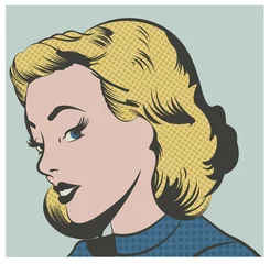 Cercles muraux Des bandes dessinées Pop Art femme illustration vectorielle
