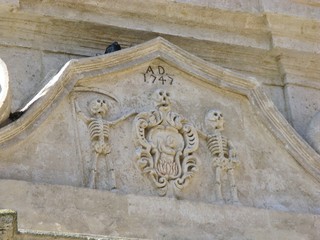 A detail of the church of the purgatory of Matera