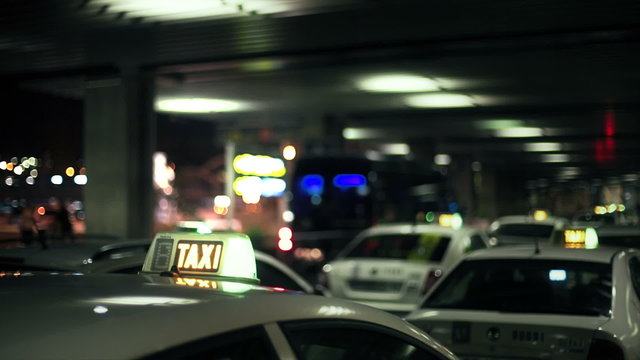 Taxis parked