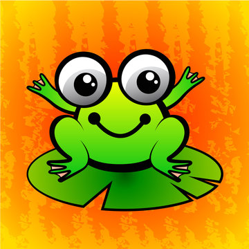 cute green frog