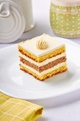 cream chocolate fruit cake sweet food dessert
