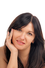 Fototapeta premium Portrait of a black haired woman