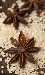 Star anise and sesame