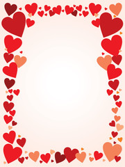 frame hearts vector