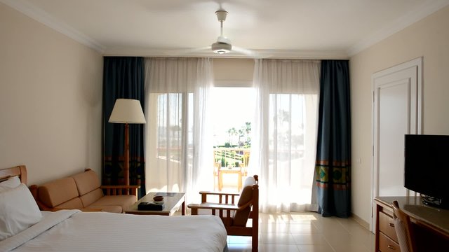 Apartment interior with working ventilator