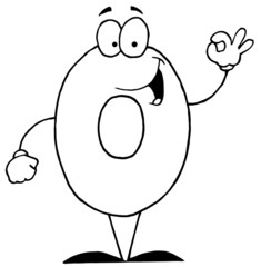 Outlined Friendly Number-0