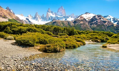 Photo sur Plexiglas Fitz Roy Beau paysage avec Mt Fitz Roy en Patagonie, Amérique du Sud