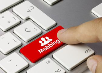 Mobbing keyboard key. Finger