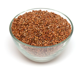 buckwheat in a glass bowl
