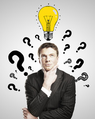 man with question mark