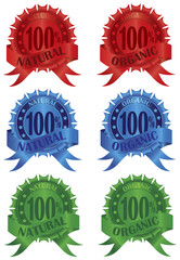 Food Natural Organic Labels Illustration