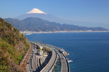 Mt. Fuji and Tomei Expressway, Shizuoka, Japan