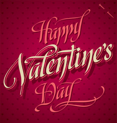 HAPPY VALENTINE'S DAY hand lettering (vector)
