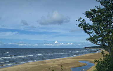 Sandy beach of the Baltic Sea, Vidzeme, Latvia