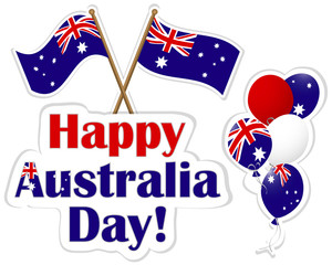 Australia Day stickers.