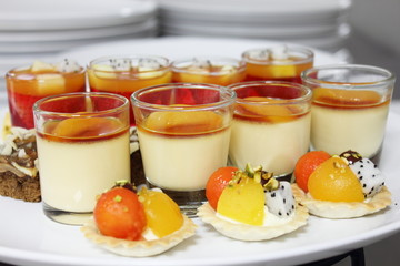 presents Various desserts