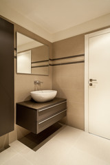 Naklejka na ściany i meble wnętrze, nowoczesna mała łazienka