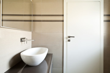 modern architecture, new empty apartment, bathroom