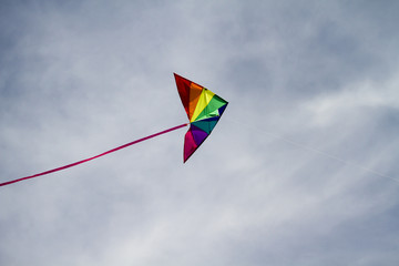 colorful kite flying in the wind