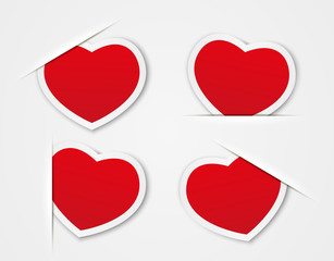 Paper heart set