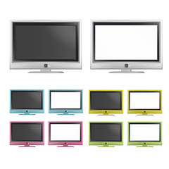 Collection of colorful TV. Vector design. 