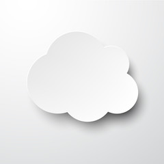 Paper white cloud note.