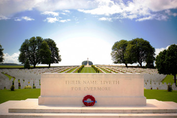 First World War Cemetery near Arras, Northern France - 48399083