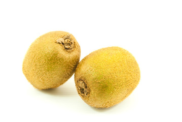 Kiwi healthy fruit isolated on the white.