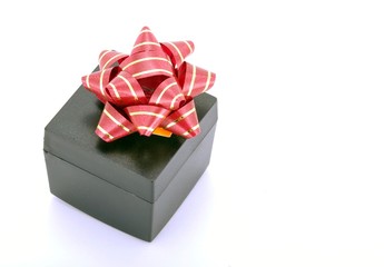 gift box with ribbon on white