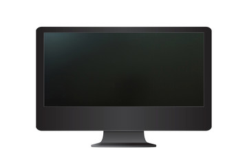 Computer monitor isolated on the white background.