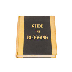 Old book with a blogging concept title