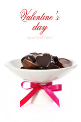 chocolate hearts for Valentine's Day