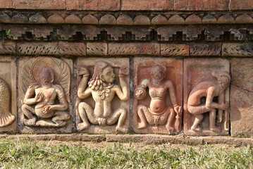 バハルプール　レリーフ　さまざまな人々