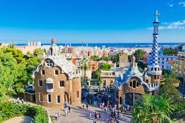 Fototapeta premium Park Guell w Barcelonie, Hiszpania.