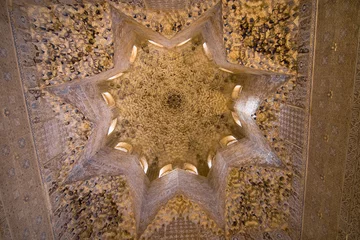 Foto op Canvas Alhambra star ceiling © Santi Rodríguez