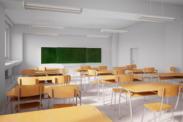 Old school classroom