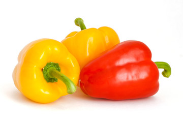 Rote und Gelbe Paprikaschoten