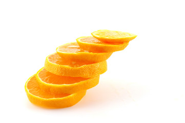 Fototapeta na wymiar Slices of orange tangerine