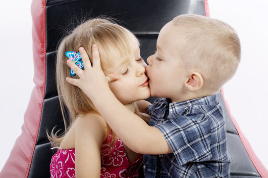 boy and girl kissing passionately